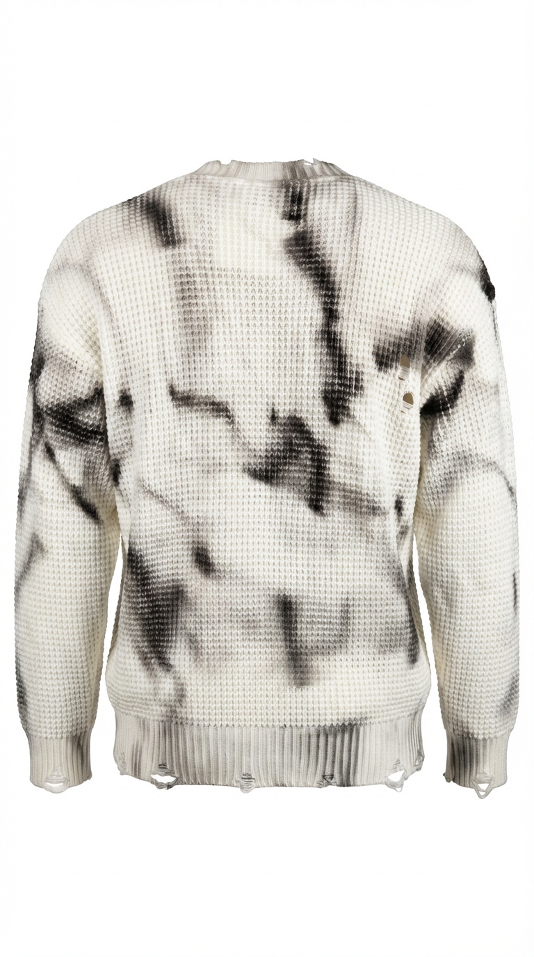 Maglione Girocollo Spray Black & White