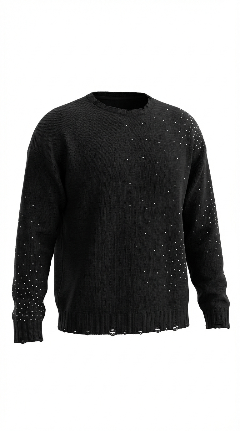 Maglione Strass Black